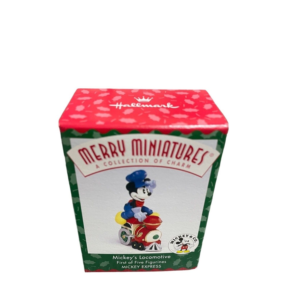 1998 Hallmark Merry Miniatures Mickeys Locomotive Mickey Express First In Series